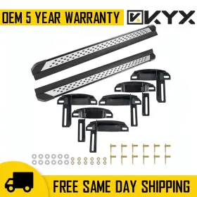 Zc3cen29200 Kyx 2pcs Running Boards For Toyota Rav4 2019-2023 Sides Step Aluminum Bars New Black