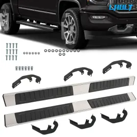 Om265419oc Lablt 6 Inch Running Boards Side Steps For 2007-2018 Silverado/sierra Double Cab
