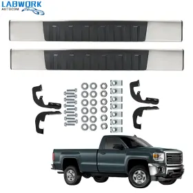 La1680759cm Labworkauto Running Boards For Silverado Regular 2007 2008-2018 Cab 6 Inch Side Step Nerf Bar