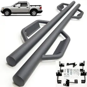 Msxtsb-0057t Ledin 3 Inch Side Step Bar For 2007-2010 Ford Explorer Sport Trac Drop Texture Black