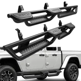 Ledkingdomus 197839002487 Running Boards For 2024 2025 Toyota Tacoma Double Cab Two Stairs Side Step Bars