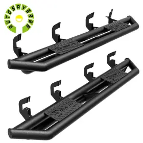 Ledkingdomus 197839118201 6.5 Inch Running Boards For 2007- 2018 Chevy Silverado Crew Cab Armor Side Step Bars
