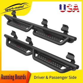 Ledkingdomus 197839363380 Running Boards For 2015-2025 Ford F150 Super Crew Cab Pickup Drop Step Nerf Bars