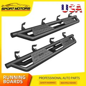 Ledkingdomus 197839368187 7 Inch Running Boards For 2019- 2025 Silverado Sierra 1500 Crew Cab Armor Side Steps