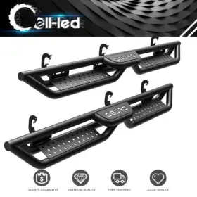 Ledkingdomus 197839531284 Running Boards Side Step For 2007-2018 Silverado Sierra 1500 Double Cab Nerf Bar