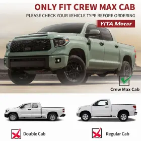 Ledkingdomus 197839629479 Running Boards For 2007-2019 2020 2021 Toyota Tundra Crew Max 6 Inch Side Steps S/s #2