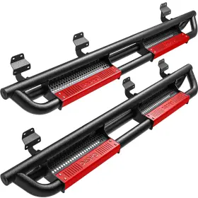 Ledkingdomus 199449052395 6 Inch Running Boards For 2015- 2026 Ford F150 Supercrew Cab Drop Step Nerf Bars Red