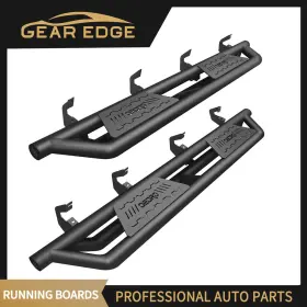 Ledkingdomus 764283244444 Running Boards For 2019- 2025 Silverado 1500 Crew Cab Truck Side Step Nerf Bars