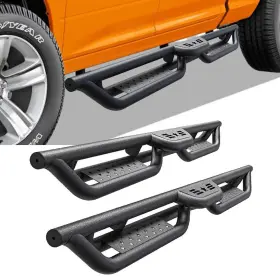 Auto0019b Ledkingdomus Pair Running Boards For 2019-2025 Dodge Ram 1500 Crew Cab Nerf Bars Side Step