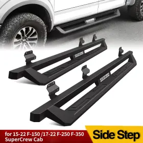 Beysh0000873be Ledkingdomus Running Boards For 17-25 F-250 F-350 Super Duty Crew Cab 4 Inch Drop Side Step Bars