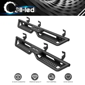 Beysh2jqah Ledkingdomus Running Boards For 2019-2026 Silverado Sierra 1500 Double Cab Drop Step Nerf Bar