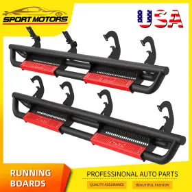 Beyshabo5i Ledkingdomus Running Boards For 2007- 2018 Silverado Sierra 1500 Crew Cab Drop Bars Side Step