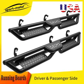 Beyshohv35 Ledkingdomus Running Boards For 2007- 2018 Silverado Sierra Double Cab Pickup Side Steps Bars