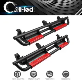 Beyshp9xky Ledkingdomus For 07-18 Jeep Wrangler Jk Unlimited 4dr Running Board Drop Side Step Nerf Bars