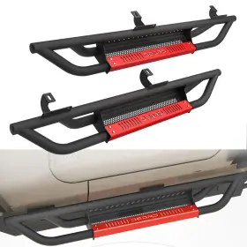 Beyshqkp6n Ledkingdomus Running Boards For 2007- 2018 Jeep Wrangler Jk 2 Door 6 Inch Nerf Bars Side Step Red