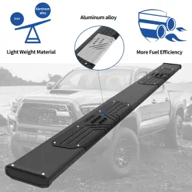 Beyshqxn9j Ledkingdomus 6.5 Inch Running Boards For 2019 - 2024 Chevy Silverado 1500 Crew Cab Side Step Bars #3