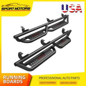 Beyshrrp6f Ledkingdomus For 2007-2018 Jeep Wrangler Jk Unlimited 4 Door Running Board Side Step Nerf Bar