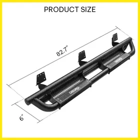 Beysht9mus Ledkingdomus 6 Inch Running Boards For 2019-2025 Dodge Ram 1500 Crew Cab Drop Bars Side Steps Blk #2