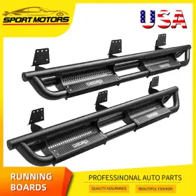 Beysht9mus Ledkingdomus 6 Inch Running Boards For 2019-2025 Dodge Ram 1500 Crew Cab Drop Bars Side Steps Blk