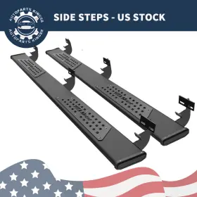 Beyshyq5ji Ledkingdomus For 2009-2018 Dodge Ram 1500 Crew Cab Running Boards Nerf Bars Side Steps 2pcs