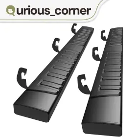 Beyshys0zn Ledkingdomus Running Boards For 07-18 Silverado/sierra 1500 Extended/double Cab 6 Inch Steps Blk
