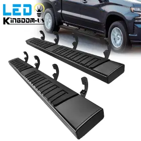 E03ss0134 Ledkingdomus Running Boards For 19-24 Silverado Sierra 1500 Crew Cab 6 Inch Nerf Bars Side Steps