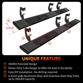 Febus000a0009fe Ledkingdomus 6.5 Inch Running Board For 07-18 Silverado 1500 2500hd Double/extended Cab Side Step #3