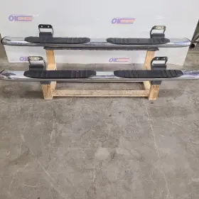122.fd2508 Lincoln 08 2008 Lt Crew Cab Running Board Set Chrome With Textured Steps