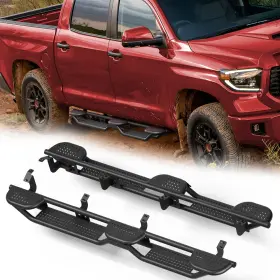 3-rasied Longsun Side Running Boards For 2007-2021 Toyota Tundra Crew Max Cab Three Raised Steps