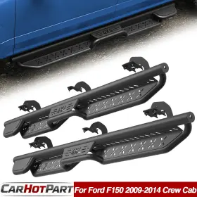 Ss-f162-ch Longsun Running Boards For 2009-2014 Ford F-150 Fx4 Crew Cab Side Step Nerf Bar Black
