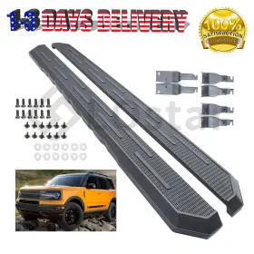 Lsot00968 Lostar Pair 2 Side Step For 2020 2021 2022 Ford Bronco 2.3l 2.7l 4-door