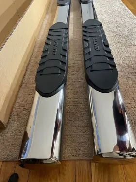 23984003 Lund Polished Stainless Steel 5 Inch Oval Straight Running Boards For 2009-2018 Dodge Ram #2