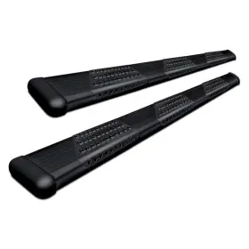 584098-571338-bndl Luverne Truck Equipment 6 Inch O-mega Ii Wheel-to-wheel Black Oval Side Bars