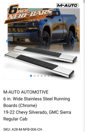 A28-m-nfb-06 M-auto Side Steps For A Regular Cab Truck