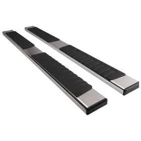 15nzs0 Maxpeedingrods Black Side Step Bars For Chevy Silverado 1500 Double Cab 1999-2013 Abs Steel