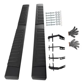 5ksz7l Maxpeedingrods 6 Inch Running Boards For Ford F-150 Super Cab Extended 2015-2025 Black