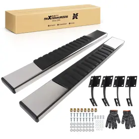 7dng1p Maxpeedingrods 6 Inch Side Steps Running Board Black For Ford F-250 1999-2016 Non-slip Surface Pair