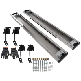 B0k79i Maxpeedingrods Step Rails Side Running Board For Ford F-250 1999-2016 Non-slip 6 Inch Black