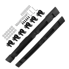 D437m2 Maxpeedingrods Black Running Board Side Steps For 07-18 Jeep Wrangler Jk 4dr Non-slip Design