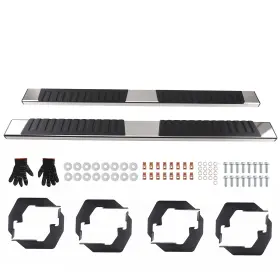 Maxpeedingrods E4r6wo Black Side Steps Nerf Bars For Chevy Colorado 2015-2026 Crew Cab Non-slip