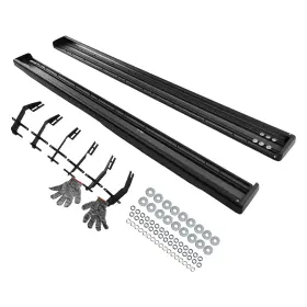 Gltx0g Maxpeedingrods 6 Inch Wide Side Step Mount Kit For Ford F-150 Super Crew Cab 2015-2025 Black