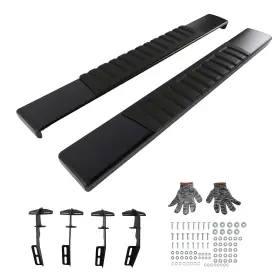 Ix2uec Maxpeedingrods 6 Inch Side Steps Running Boards For 2009-18 Dodge Ram 1500 Black Aluminum Non-slip