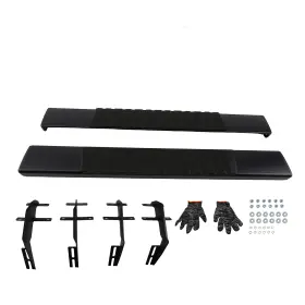 K5wzkt Maxpeedingrods 6 Inch Wide Running Boards Side Steps For Ford F150 2015-2024 H Style Black Pair