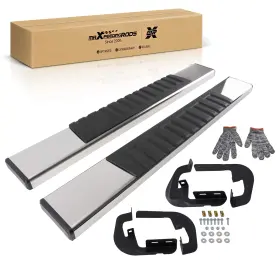 1500-3500hd Maxpeedingrods Lgmy73 Black Running Boards Kit For Silverado Sierra Standard Cab 2007-2019