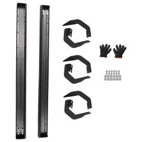 Mklwv6 Maxpeedingrods Aluminum Alloy Nerf Bars Side Step For Nissan Frontier 2005-2024 Crew Cab Black