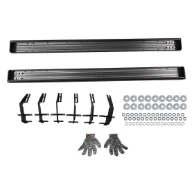 N501ru Maxpeedingrods Non-slip Side Step Running Board For Ford F-150 Super Crew Cab 2015-2025 Black