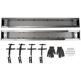 Qu0lyk Maxpeedingrods 6 Inch Wide Nerf Bars Side Steps For Ford F150 15-2024 H Style Non-slip Protection