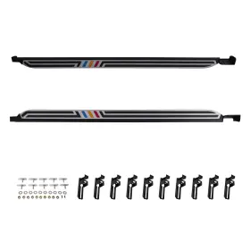 Sg23qp Maxpeedingrods Side Step Running Board For Vw Atlas 18-24 Aluminum Protection Anti-slip Silver