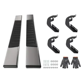 Swn486 Maxpeedingrods 6 Inch Running Boards Side Step For Chevy Silverado Gmc Sierra Hd 2019-25 Nerf Bars