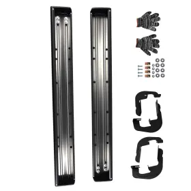 W30cm4 Maxpeedingrods Black Side Step Running Board For Gmc Sierra Silverado Hd 2007-2019 Standard Cab